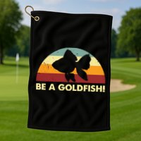 Retro Be A Goldfish Golf Towel