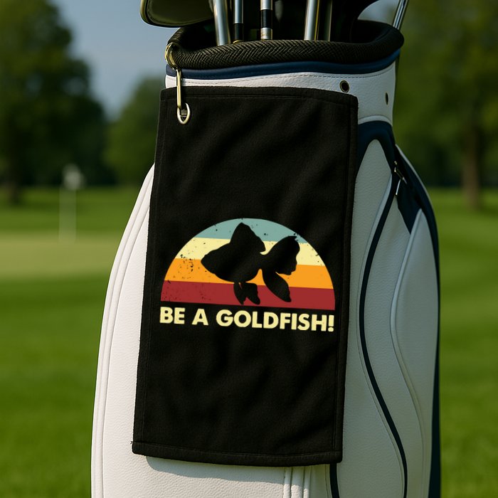 Retro Be A Goldfish Golf Towel