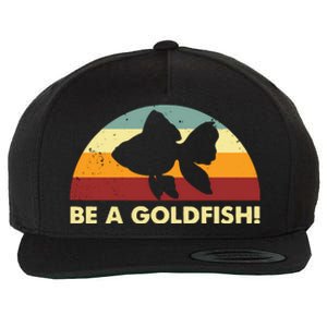 Retro Be A Goldfish Wool Snapback Cap