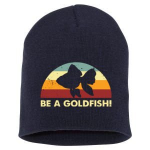 Retro Be A Goldfish Short Acrylic Beanie