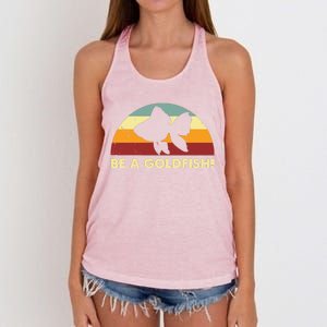 Retro Be A Goldfish Women's Knotted Racerback Tank