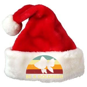 Retro Be A Goldfish Premium Christmas Santa Hat