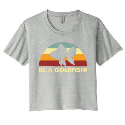 Retro Be A Goldfish Women's Crop Top Tee