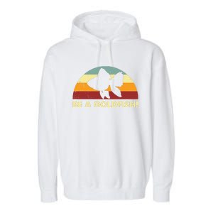 Retro Be A Goldfish Garment-Dyed Fleece Hoodie