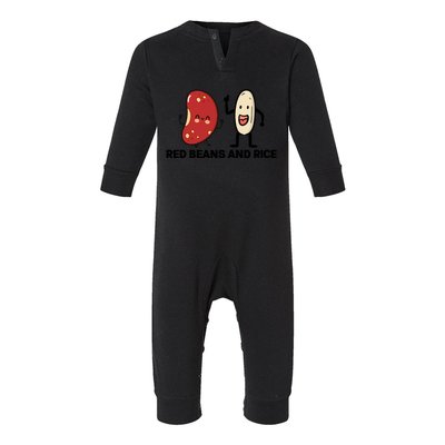 Red Beans And Rice Funny Food Infant Fleece One Piece