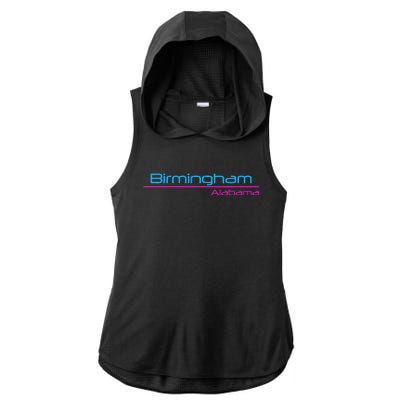 Retro Birmingham Alabama Ladies PosiCharge Tri-Blend Wicking Draft Hoodie Tank