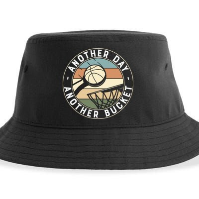 Retro Basketball Another Day Another Bucket Baller Sustainable Bucket Hat
