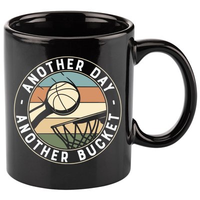 Retro Basketball Another Day Another Bucket Baller 11oz C Handle Ceramic Mug