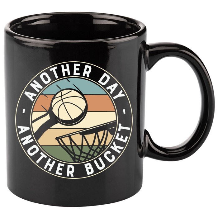 Retro Basketball Another Day Another Bucket Baller 11oz C Handle Ceramic Mug