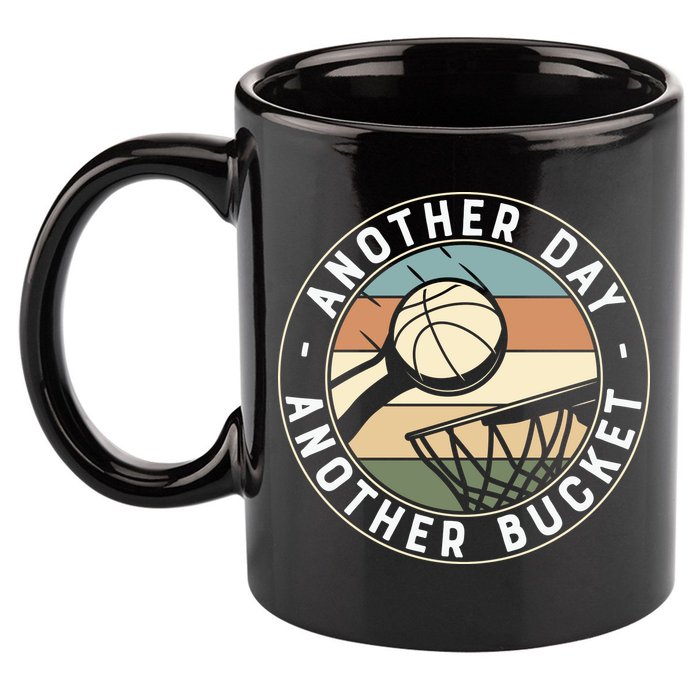 Retro Basketball Another Day Another Bucket Baller 11oz C Handle Ceramic Mug
