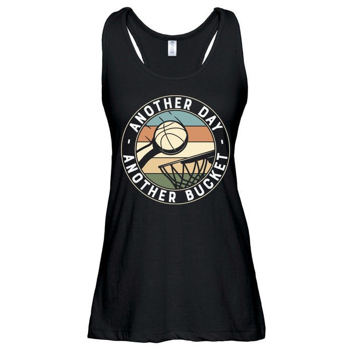 Retro Basketball Another Day Another Bucket Baller Ladies Essential Flowy Tank