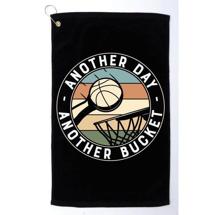 Retro Basketball Another Day Another Bucket Baller Golf Towel