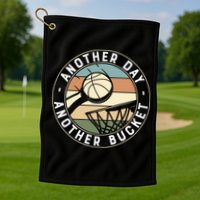 Retro Basketball Another Day Another Bucket Baller Golf Towel