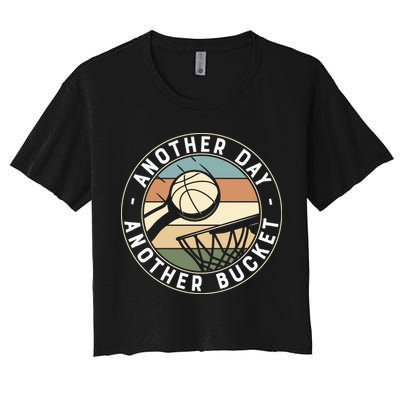 Retro Basketball Another Day Another Bucket Baller Crop Top