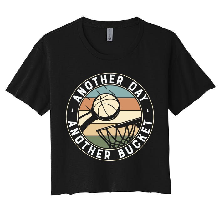 Retro Basketball Another Day Another Bucket Baller Crop Top