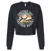 Retro Basketball Another Day Another Bucket Baller Cropped Pullover Crew