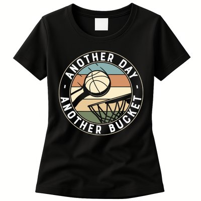 Retro Basketball Another Day Another Bucket Baller Womens T-Shirt