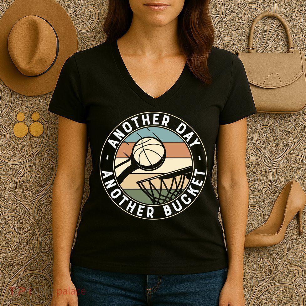 Retro Basketball Another Day Another Bucket Baller Women's V-Neck T-Shirt