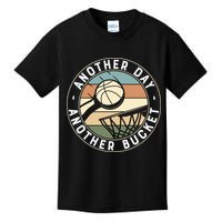 Retro Basketball Another Day Another Bucket Baller Kids T-Shirt