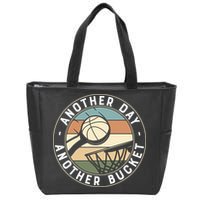 Retro Basketball Another Day Another Bucket Baller Zip Tote Bag