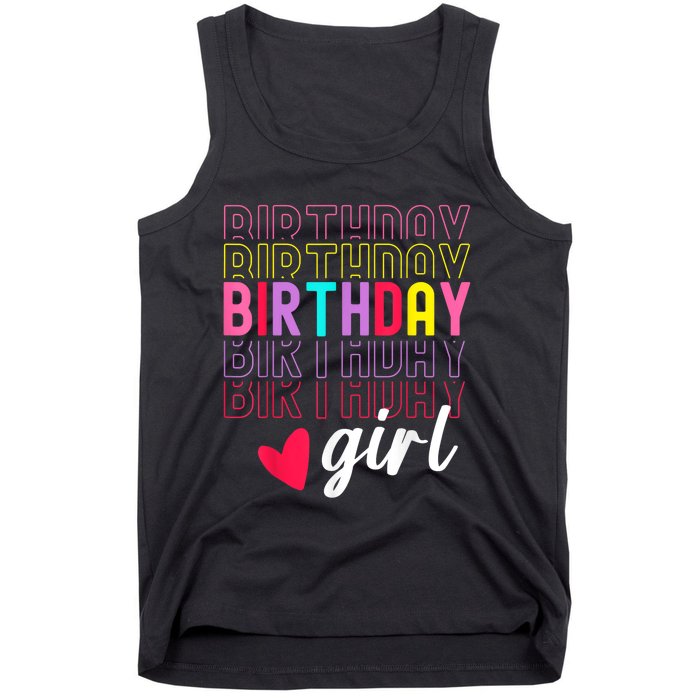 Retro Birthday Awesome Cute Birthday Party Tank Top