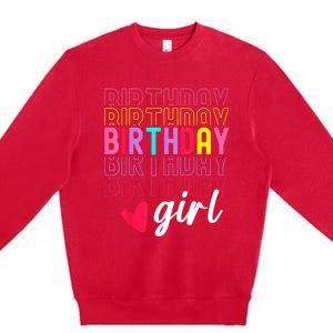 Retro Birthday Awesome Cute Birthday Party Premium Crewneck Sweatshirt