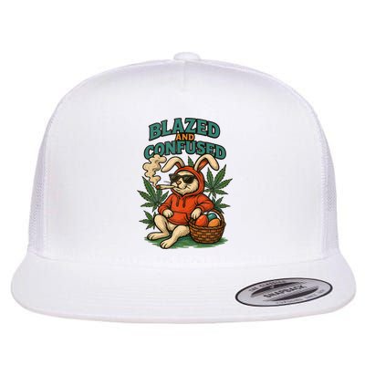  Rabbit Blazed And Confused Cool Bunny Easter Day 420 Tank Top Flat Bill Trucker Hat
