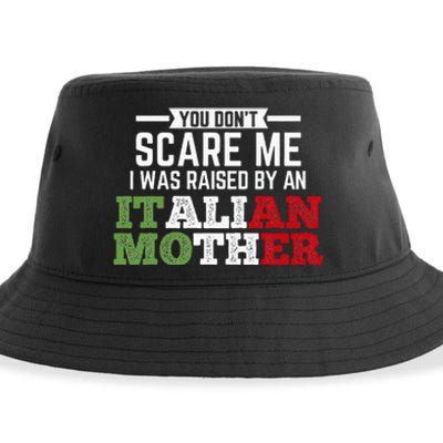 Raised By An Italian Mother Italy Flag Italian National Sustainable Bucket Hat