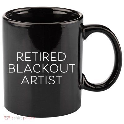 Retired Blackout Artist 11oz C Handle Ceramic Mug