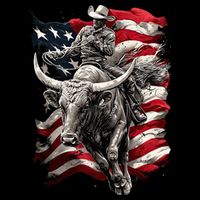 Rodeo Bucking Bull Riding Cowboy Western Hoodie