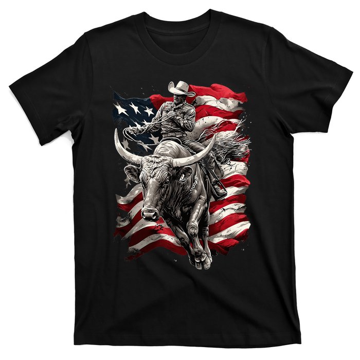 Rodeo Bucking Bull Riding Cowboy Western T-Shirt