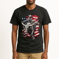 Rodeo Bucking Bull Riding Cowboy Western Tall T-Shirt