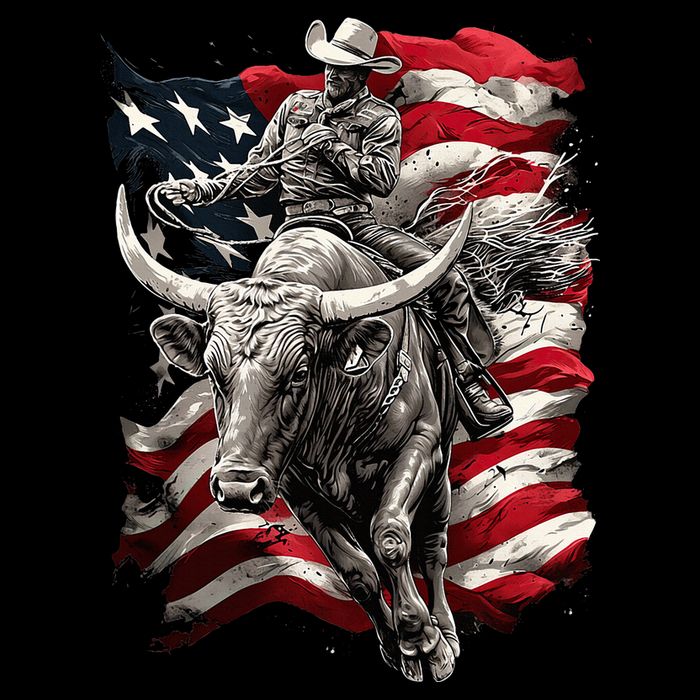 Rodeo Bucking Bull Riding Cowboy Western 16 in Basic Backpack