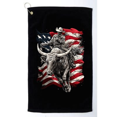 Rodeo Bucking Bull Riding Cowboy Western Golf Towel