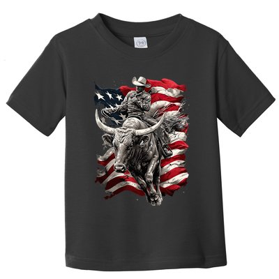 Rodeo Bucking Bull Riding Cowboy Western Toddler T-Shirt