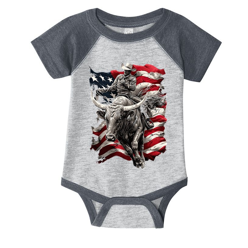 Rodeo Bucking Bull Riding Cowboy Western Infant Baby Jersey Bodysuit