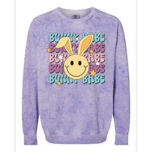 Retro Bunny Babe Cute Bunny Colorblast Crewneck Sweatshirt