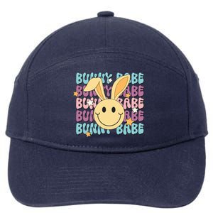 Retro Bunny Babe Cute Bunny 7-Panel Snapback Hat