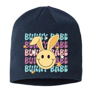 Retro Bunny Babe Cute Bunny Sustainable Beanie