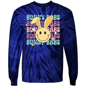 Retro Bunny Babe Cute Bunny Tie-Dye Long Sleeve Shirt