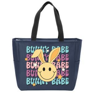 Retro Bunny Babe Cute Bunny Zip Tote Bag