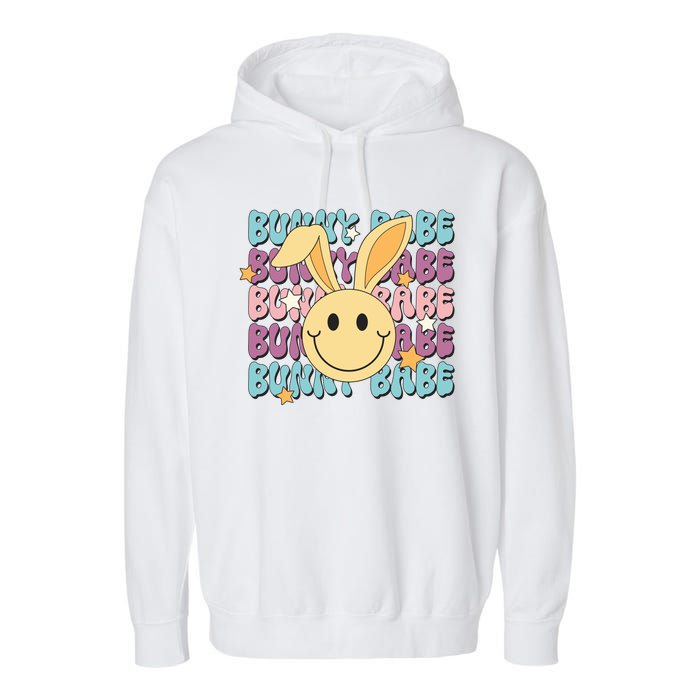 Retro Bunny Babe Cute Bunny Garment-Dyed Fleece Hoodie