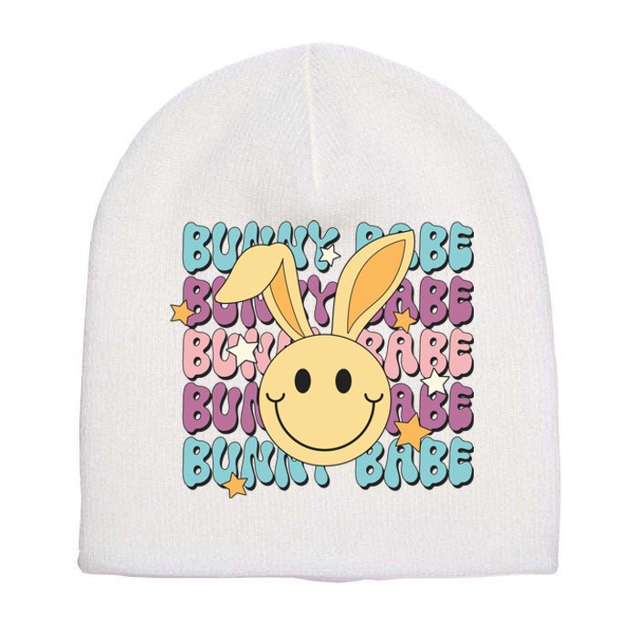 Retro Bunny Babe Cute Bunny Short Acrylic Beanie