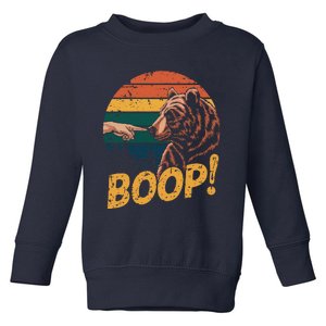 Retro Boop Bear Nose Boop Funny Toddler Sweatshirt