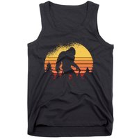 Retro Bigfoot Believer Silhouette Sasquatch Hide And Seek Tank Top