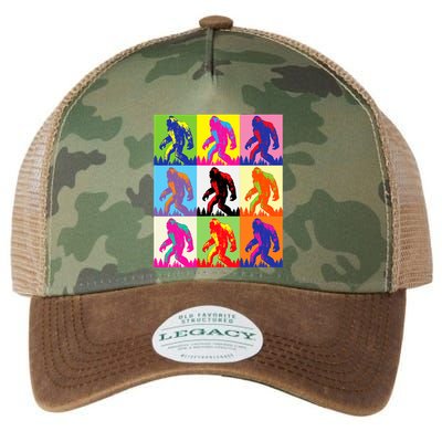 Retro Bigfoot Bigfoot Art Sasquatch Funny Art Bigfoot Legacy Tie Dye Trucker Hat
