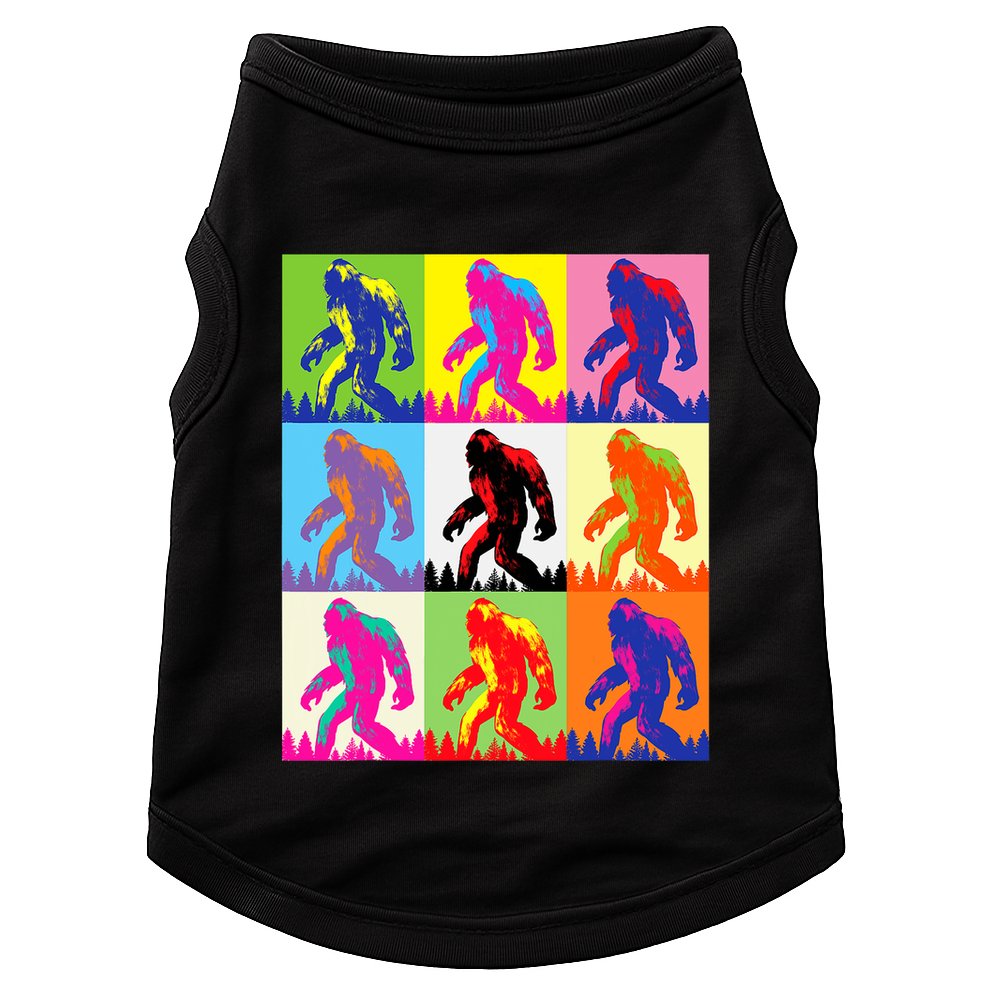 Retro Bigfoot Bigfoot Art Sasquatch Funny Art Bigfoot Doggie Tank