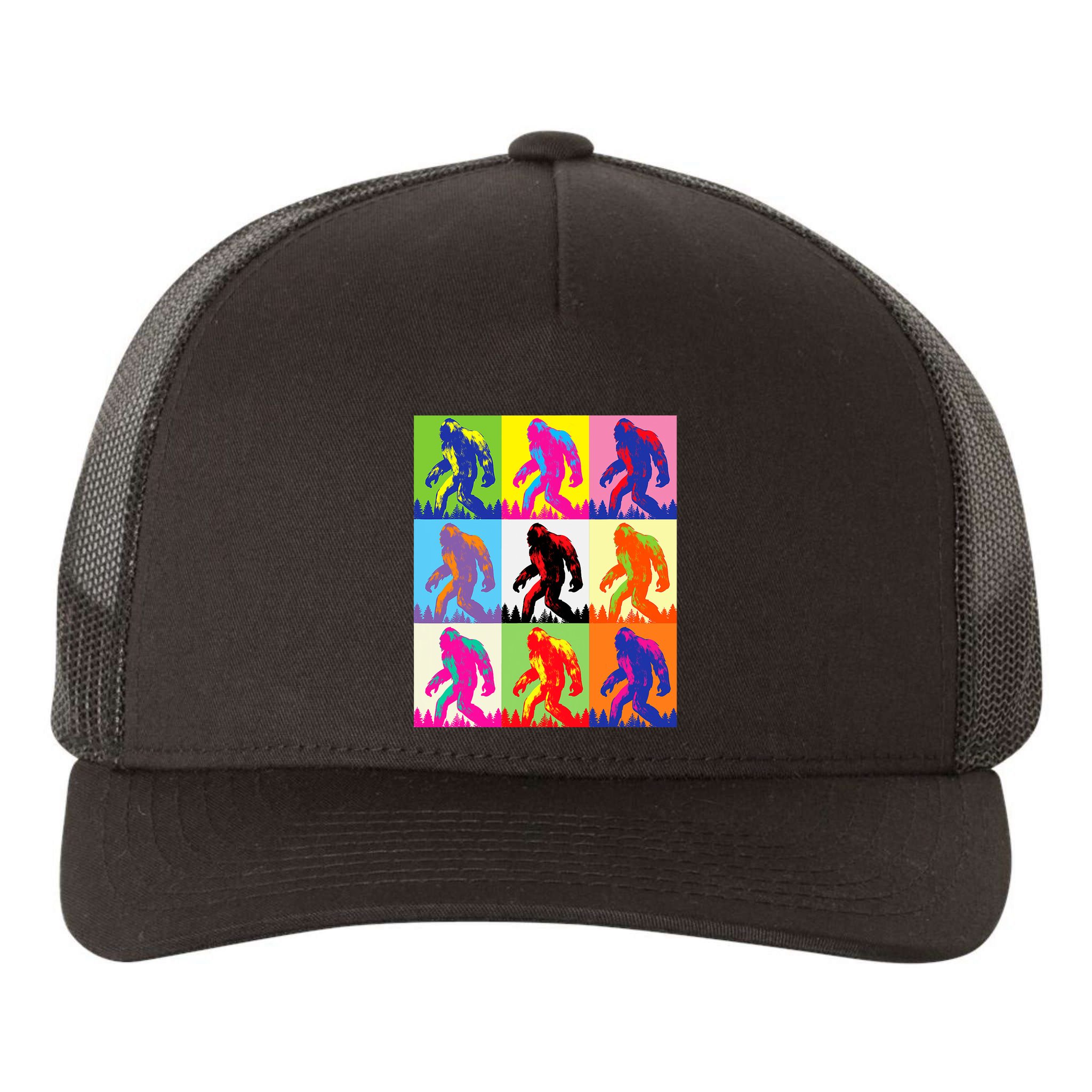 Retro Bigfoot Bigfoot Art Sasquatch Funny Art Bigfoot Yupoong Adult 5-Panel Trucker Hat