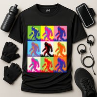 Retro Bigfoot Bigfoot Art Sasquatch Funny Art Bigfoot Cooling Performance Crew T-Shirt