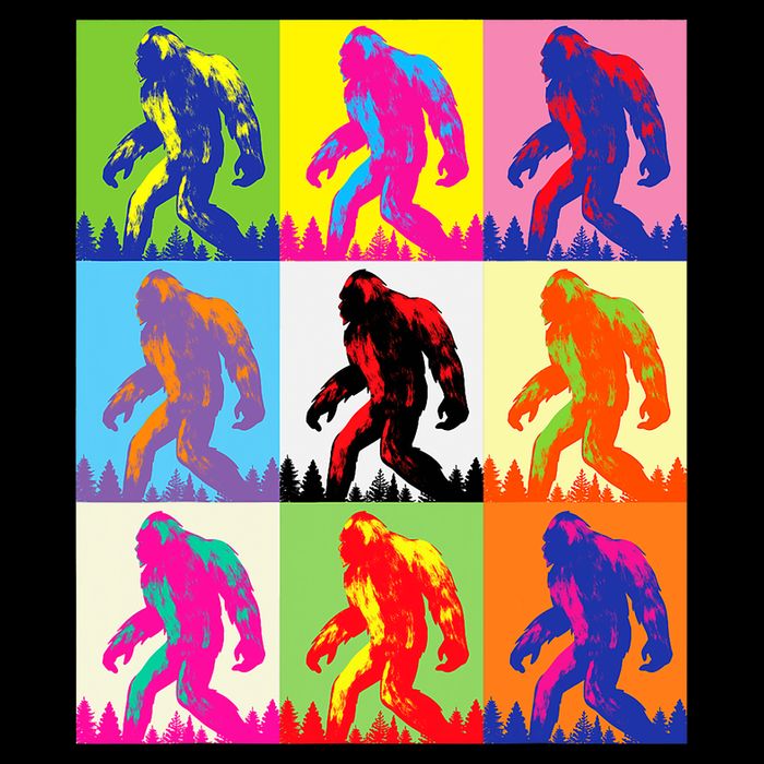 Retro Bigfoot Bigfoot Art Sasquatch Funny Art Bigfoot Cooling Performance Crew T-Shirt